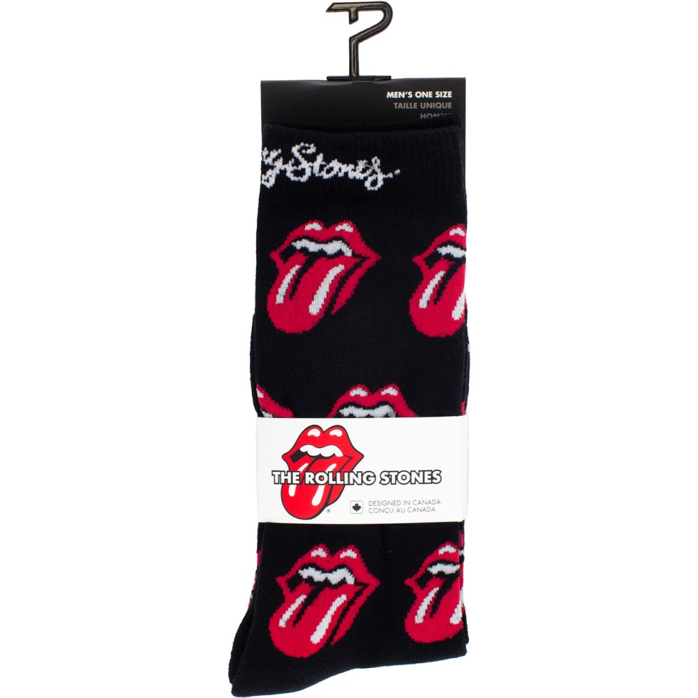 The Rolling Stones - Allover Tongues Socken - Schwarz/Rot